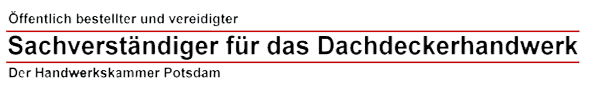 Sachverständiger für das Dachdeckerhandwerk Logo
